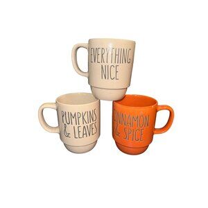 Cinnamon & Spice Orange Ceramic Mug 14oz Microwave & Dishwasher Safe Fall Theme